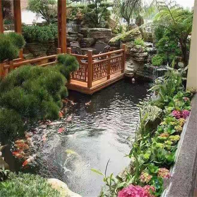 上虞大型庭院假山鱼池景观设计